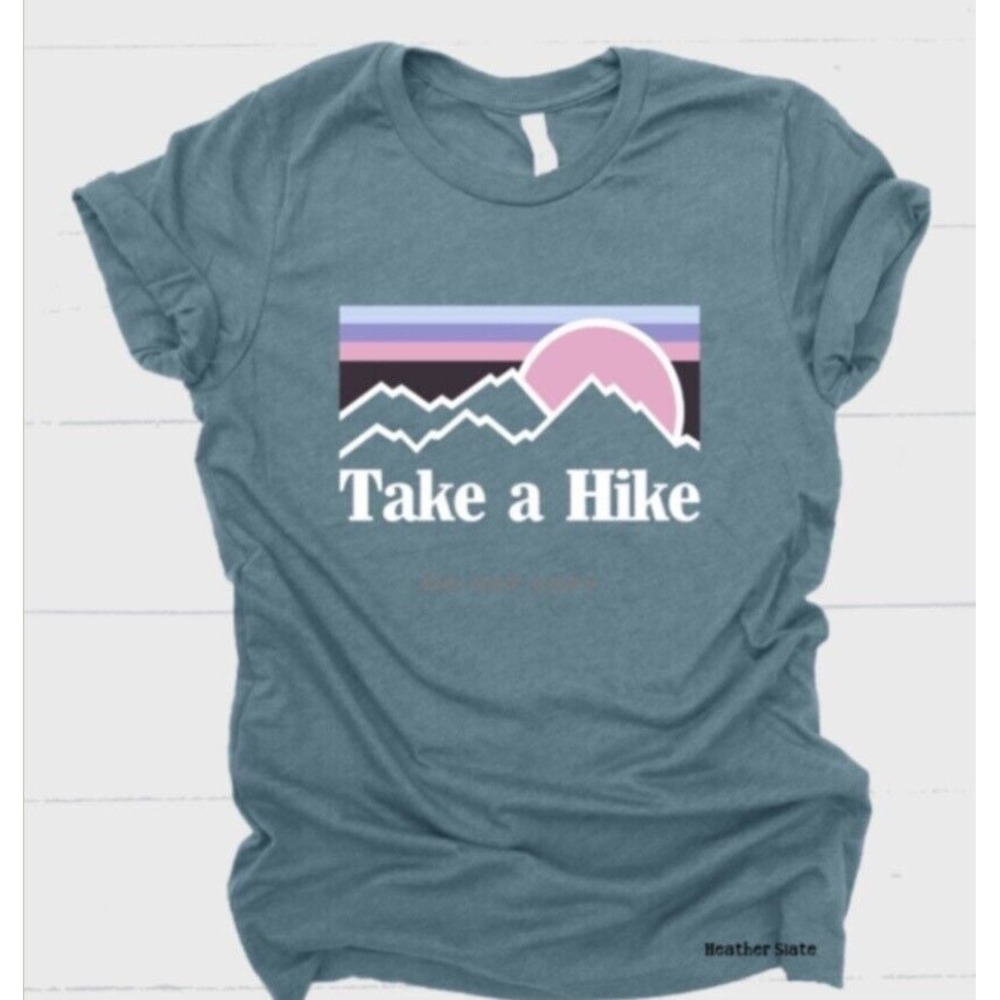 NEW TAKE A HIKE BELLA + CANVAS SHIRT - MSG W/SIZE & COLOR CHOICE - Picture 1 of 4